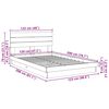 vidaXL Bedframe hoofdeinde zonder matras 120x200 cm massief hout eiken