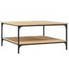 vidaXL Salontafel 80x80x40 cm bewerkt hout sonoma eikenkleurig