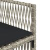 vidaXL 17-delige Tuinset met kussens poly rattan lichtgrijs