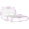 vidaXL Bedframe met LED zonder matras fluweel donkergroen 140x190 cm