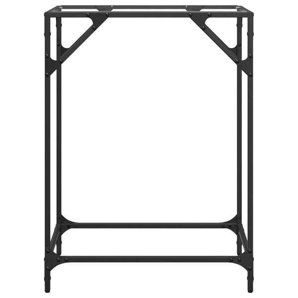 vidaXL Wandtafel met transparant glazen blad 60x35x81 cm staal