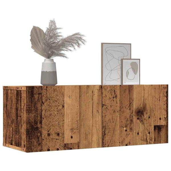 vidaXL Tv-meubels 2 st wandgemonteerd 80x30x30 cm oud houtkleurig