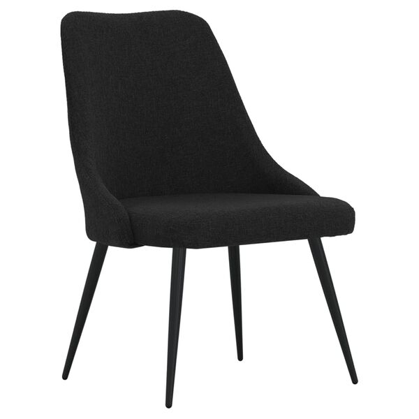 vidaXL Eetkamerstoelen 4 st stof zwart