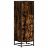 vidaXL Hoge kast 35,5x35x106,5 cm bewerkt hout en metaal gerookt eiken