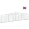 vidaXL Schanskorven 7 st gewelfd 400x30x80/100 cm ijzer