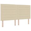 vidaXL Bedframe met hoofdeinde Cr&egrave;me 180 x 200 cm Stof