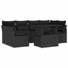 vidaXL Tuin Sofa Set 7 st Zwart Poly riet