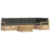 vidaXL Buiten bankenset 6 st Wit en antracietkleurig Polyester