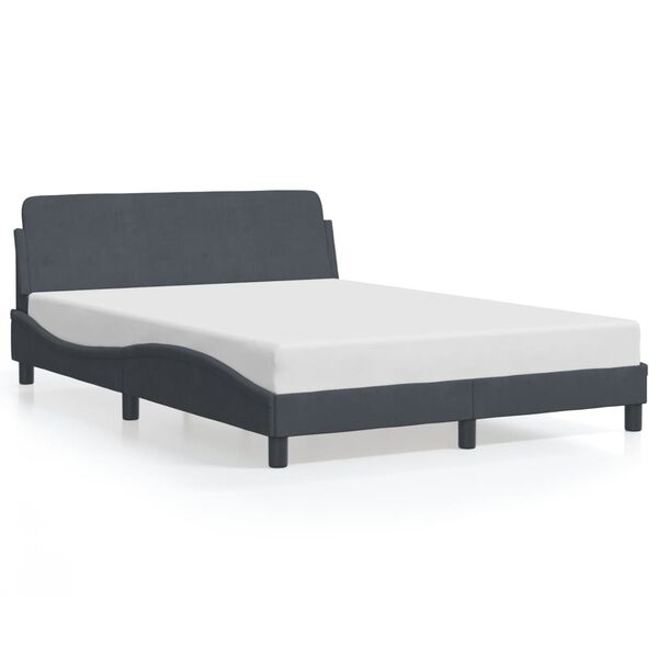 vidaXL Bedframe "Dover" 120x200 cm fluweel donkergrijs