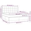 vidaXL Boxspring met matras en LED stof donkergrijs 160x200 cm