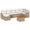 vidaXL Tuinbankenset 8 st Beige poly rattan