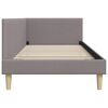 vidaXL Hoekbedframe met hoofdeinde Taupe 100 cm x 200 cm Fluweel