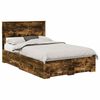 vidaXL Bedframe met lade Gerookt eiken 120 x 190 cm Bewerkt hout