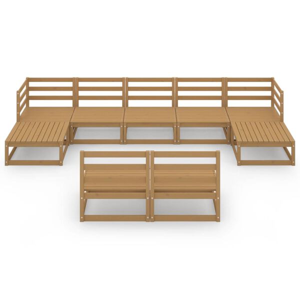 vidaXL 9-delige Loungeset massief grenenhout