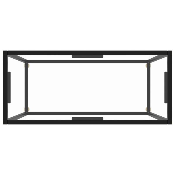 vidaXL Wandtafel 80x35x75 cm gehard glas transparant