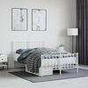 vidaXL Bedframe met hoofd- en voeteneinde&nbsp;metaal wit 120x190 cm