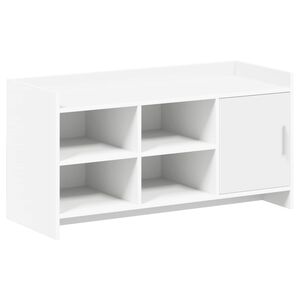 vidaXL Schoenenkast met opslag Wit 100 x 39,5 x 51 cm Bewerkt hout