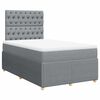 vidaXL Boxspring met matras stof lichtgrijs 120x200 cm