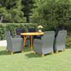 vidaXL 7-delige Tuinset lichtgrijs