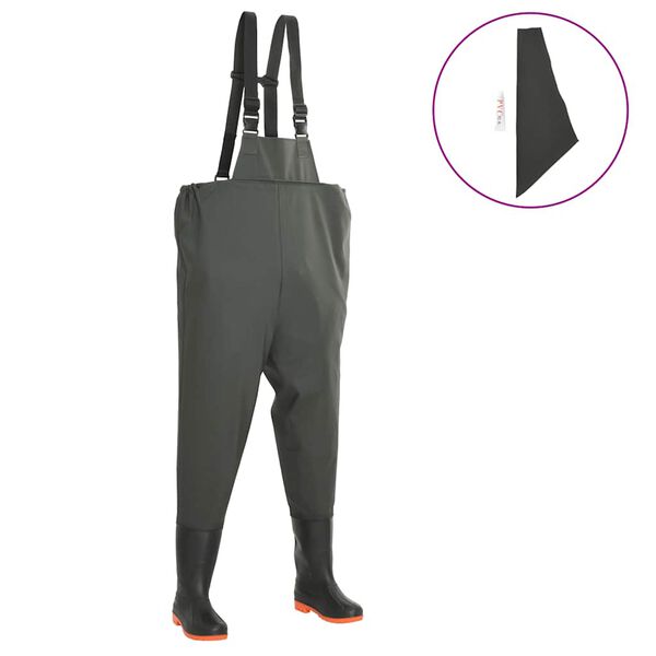 vidaXL Waadbroek met laarzen maat 42 groen