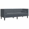 vidaXL 2-delige Loungeset Chesterfield en bolsters fluweel donkergrijs