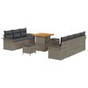 vidaXL Tuin Sofa Set 10 st 9-Aantal zitplaatsen Grijs