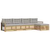 vidaXL Buiten bankenset 5 st Wit en Lichtgrijs Polyester