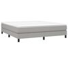 vidaXL Boxspring met matras stof lichtgrijs 180x200 cm