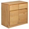 vidaXL Dressoir SAUDA 80x43x75,5 cm massief grenenhout eikenkleurig