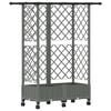 vidaXL Verhoogd Bed met Trellis en Dak Lichtgrijs 124 x 40 x 127 cm PP