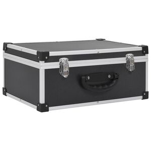 vidaXL Cd-koffer voor 60 cd's aluminium ABS zwart