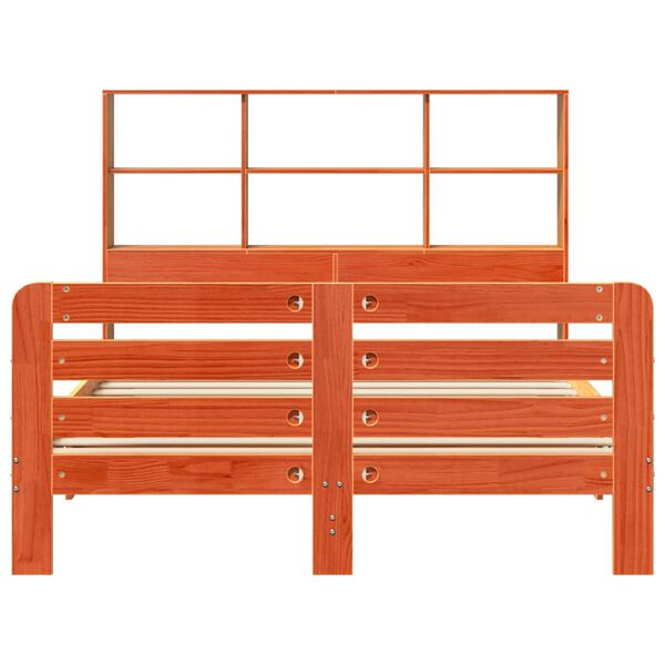 vidaXL Bedframe zonder matras massief grenenhout wasbruin 140x200 cm