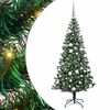 vidaXL Kunstmatig Voorverlicht Kerstboom Groen 180 cm PVC en Metaal