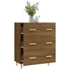 vidaXL Dressoir 70x34x90 cm bewerkt hout bruin eikenkleur