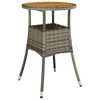 vidaXL Tuintafel &Oslash;60x75 cm acaciahout en poly rattan grijs