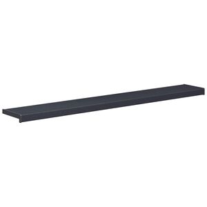 vidaXL Raamsokkel Antraciet met houten nerf 140 x 25 x 4,5 cm PVC