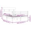 vidaXL Bedframe met hoofdbord massief hout 140x190 cm