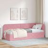 vidaXL Hoekbedframe met hoofdeinde Roze 80 x 200 cm Fluweel