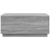 vidaXL Salontafel met LED-verlichting 90x50x40 cm grijs sonoma eiken
