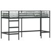 vidaXL Loftbed voor Kids Effen Zwart 75 x 190 cm Staal