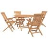 vidaXL Tuinset 5 st Bruin Massief Teakhout