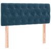 vidaXL Hoofdbord 100x7x78/88 cm fluweel donkerblauw