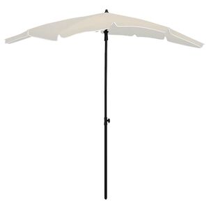vidaXL Parasol met paal 200x130 cm zandkleurig