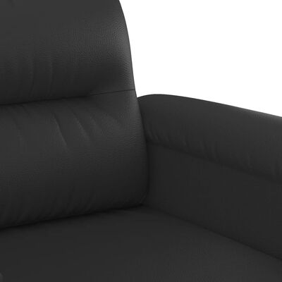 vidaXL 2-delige Loungeset met kussens kunstleer zwart