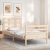 vidaXL Bedframe met hoofdbord massief hout 100x200 cm