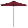 vidaXL Parasol met stalen paal 225x225x212 cm bordeauxrood