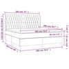 vidaXL Boxspring met matras en LED stof donkergrijs 180x200 cm