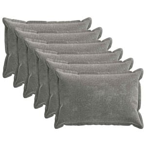 vidaXL Kussensloop 2 pcs HOUTEN Lichtgrijs 50 x 70 cm Chenille Stof