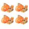 vidaXL Spanbanden 0,4 ton 6mx25mm oranje 4 st