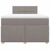 vidaXL Boxspring met matras stof taupe 120x200 cm